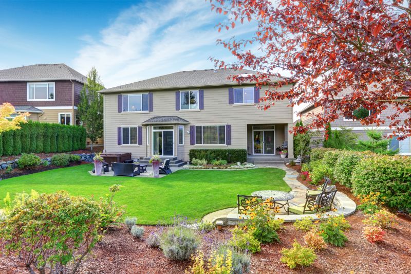 Completed Landscape with Lawn and Trees